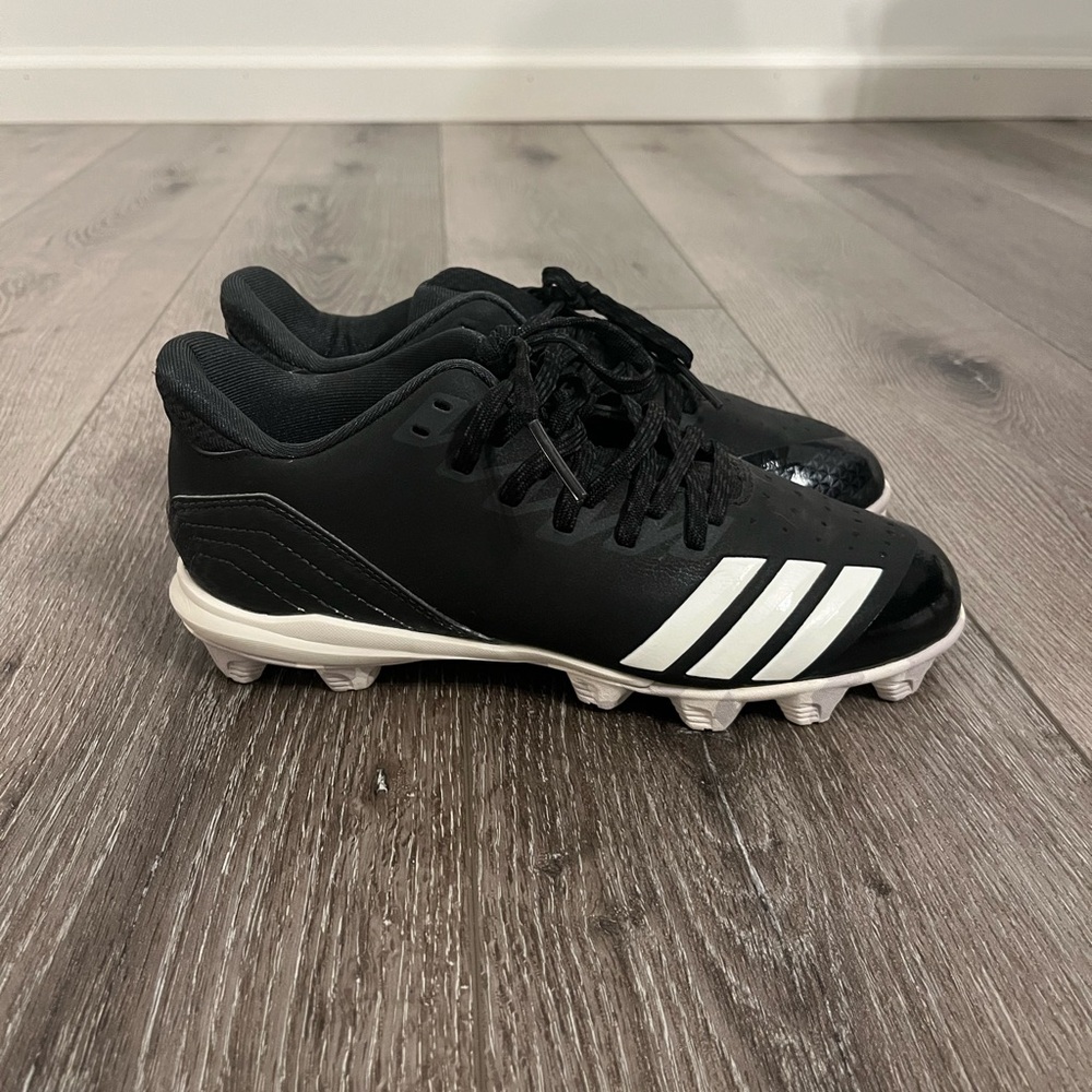 Kids Youth Black White adidas Baseball Softball Football Cleats Shoes Size 5